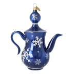 Serene Frost Vessel | Hand-Painted Glass Ornament | Blubom 2026-113