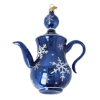 Serene Frost Vessel | Hand-Painted Glass Ornament | Blubom 2026-113