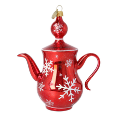 Scarlet Snowfall Teapot