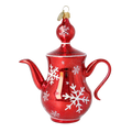Crimson Frost Ritual | Hand-Painted Glass Ornament | Blubom 2026-115