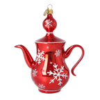 Crimson Frost Ritual | Hand-Painted Glass Ornament | Blubom 2026-115