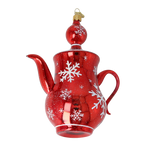 Crimson Frost Ritual | Hand-Painted Glass Ornament | Blubom 2026-115