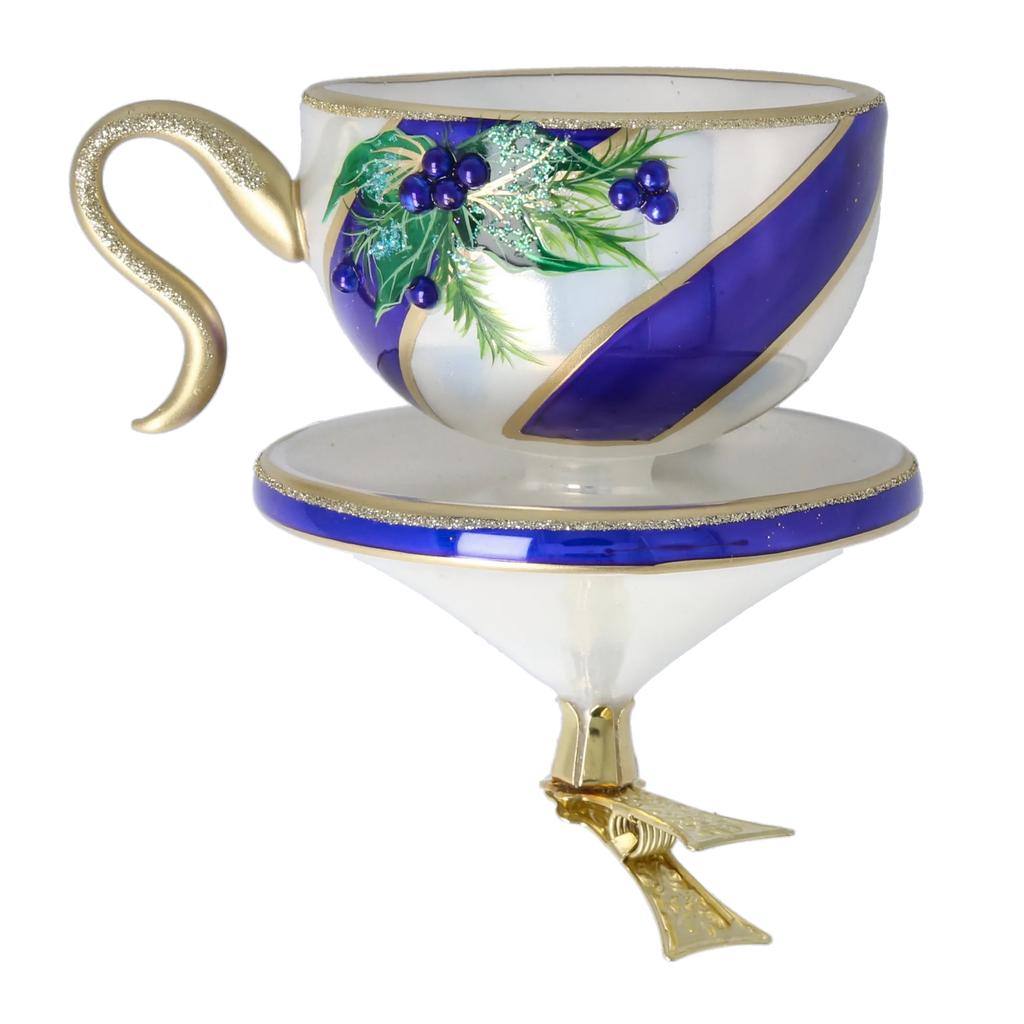 Sovereign Winter Steep | Hand-Painted Glass Ornament | Blubom 2026-116