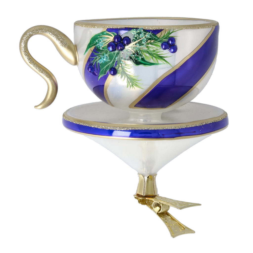 Sovereign Winter Steep | Hand-Painted Glass Ornament | Blubom 2026-116
