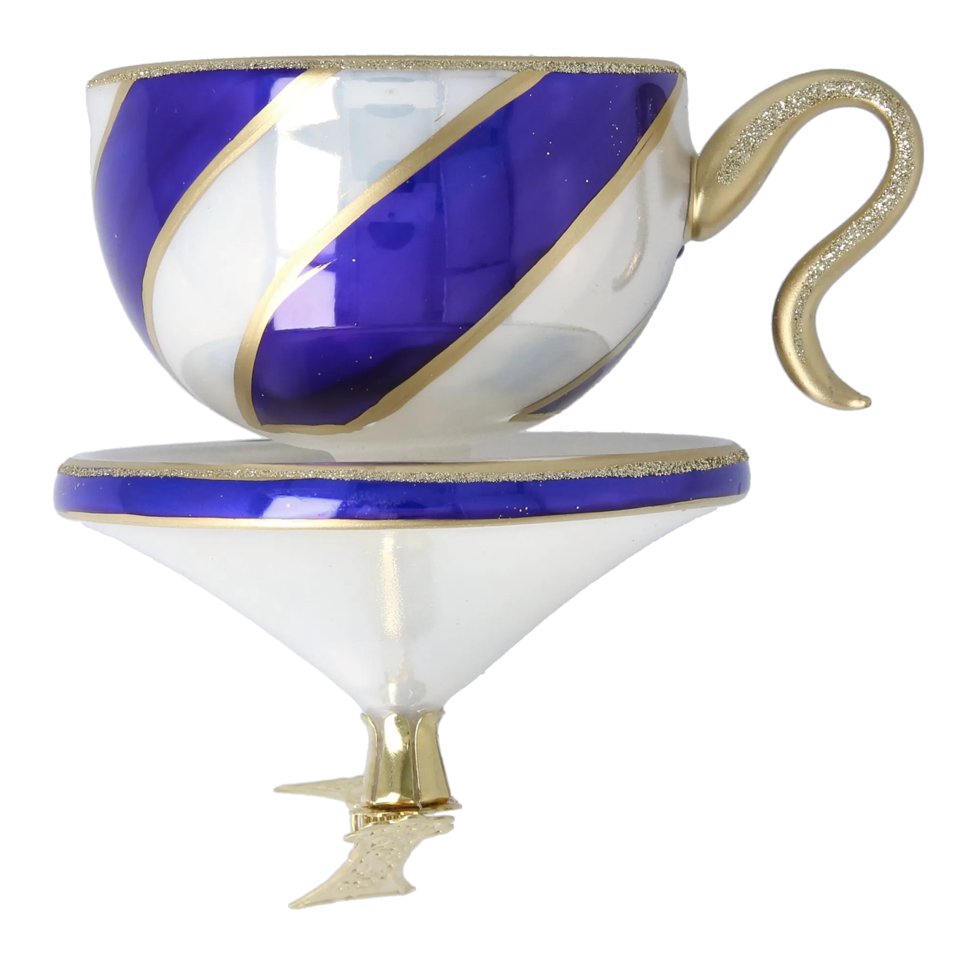 Winterberry Royale Cup Free Blowing Glass Teacup Ornament 2026-116