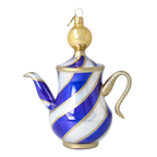 Stately Cobalt Service | Hand-Painted Glass Ornament | Blubom 2026-117