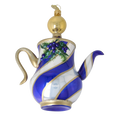 Load image into Gallery viewer, Winter Berry Tea Pott Free Blowing Glass Ornament 2026-117
