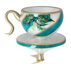 Teal Sash Teacup