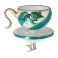 Sovereign Evergreen Steep | Hand-Painted Glass Ornament | Blubom 2026-118