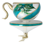 Sovereign Evergreen Steep | Hand-Painted Glass Ornament | Blubom 2026-118