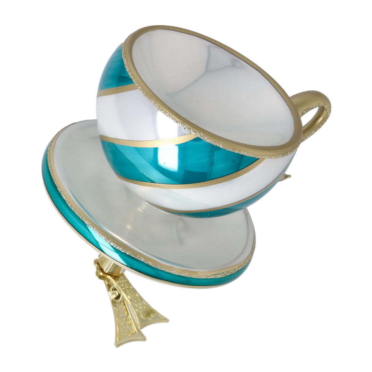 Sovereign Evergreen Steep | Hand-Painted Glass Ornament | Blubom 2026-118
