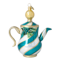 Gracious Teal Service | Hand-Painted Glass Ornament | Blubom 2026-119