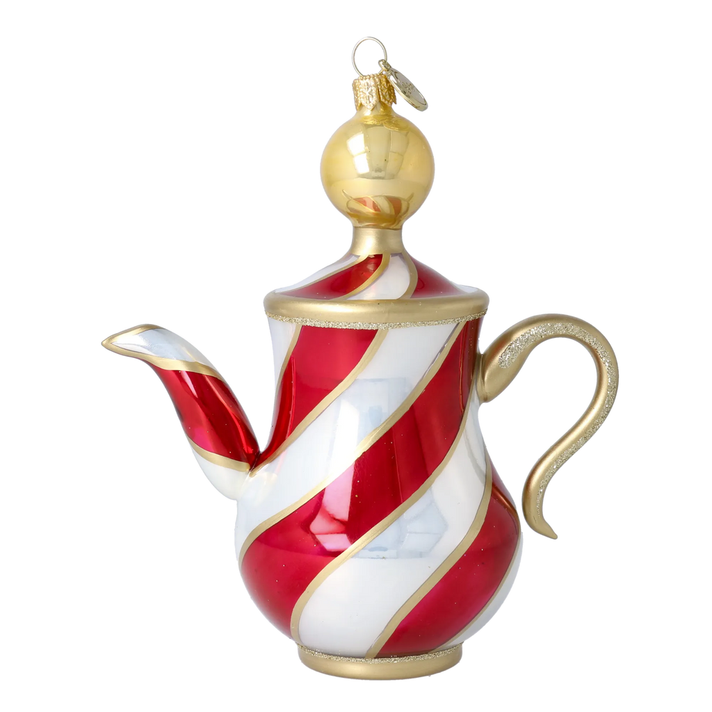 Cordial Crimson Ritual | Hand-Painted Glass Ornament | Blubom 2026-121