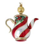 Cordial Crimson Ritual | Hand-Painted Glass Ornament | Blubom 2026-121