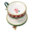 Load image into Gallery viewer, Festive Snowflake Cup Free Blowing Glass Teacup Ornament 2026-124
