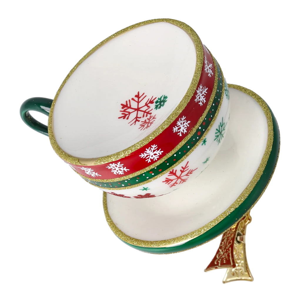Snowbound Steep | Hand-Painted Glass Ornament | Blubom 2026-124