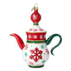 Nordic Snowflake Teapot with Gilded Bands