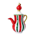 Noble Ribbon Server | Hand-Painted Glass Ornament | Blubom 2026-127
