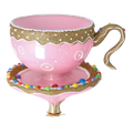 Gilded Blush Steep | Hand-Painted Glass Ornament | Blubom 2026-128