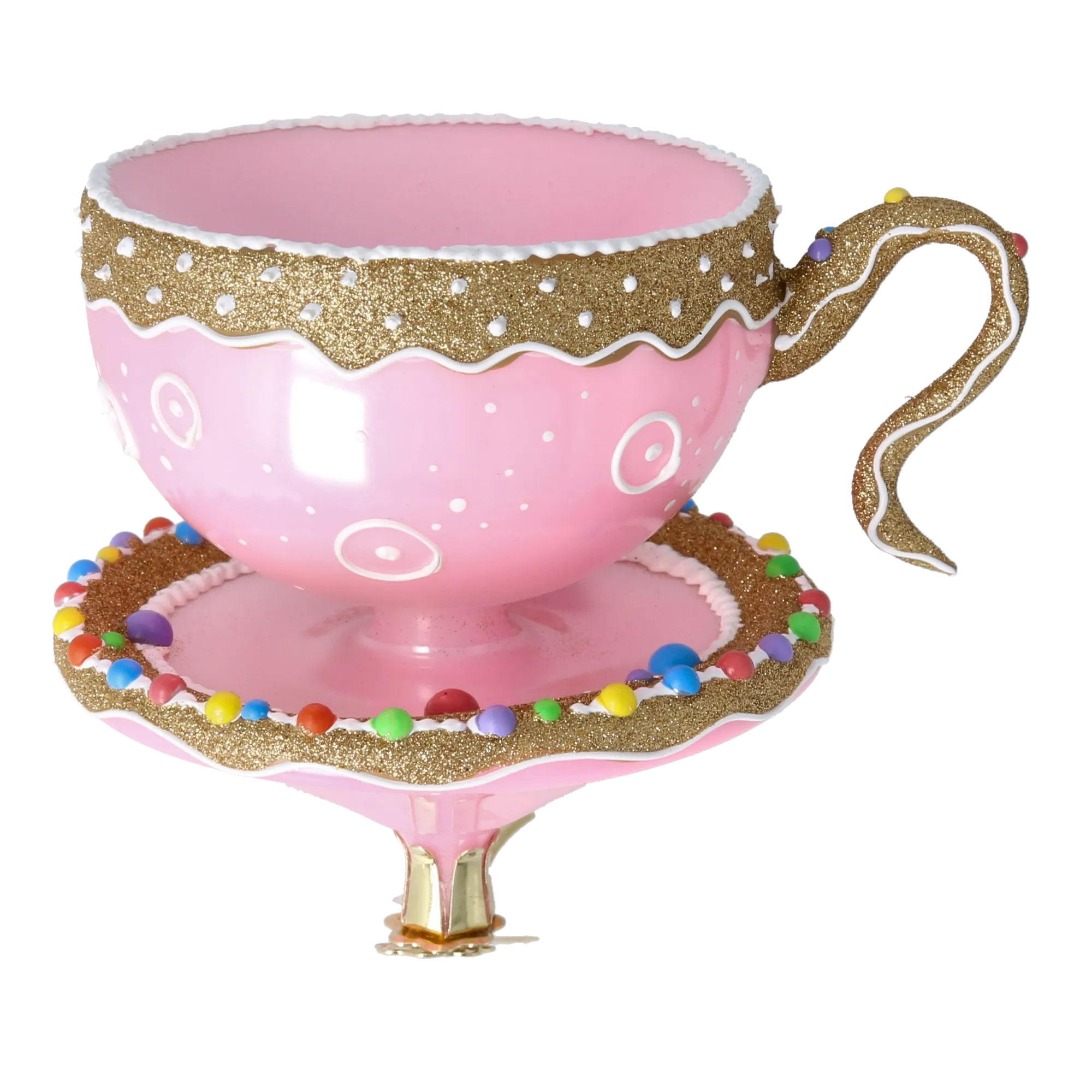 Sweet Sprinkle Cup Free Blowing Glass Teacup Ornament 2026-128