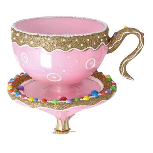 Sweet Sprinkle Cup Free Blowing Glass Teacup Ornament 2026-128