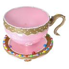 Gilded Blush Steep | Hand-Painted Glass Ornament | Blubom 2026-128