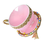 Gilded Blush Steep | Hand-Painted Glass Ornament | Blubom 2026-128