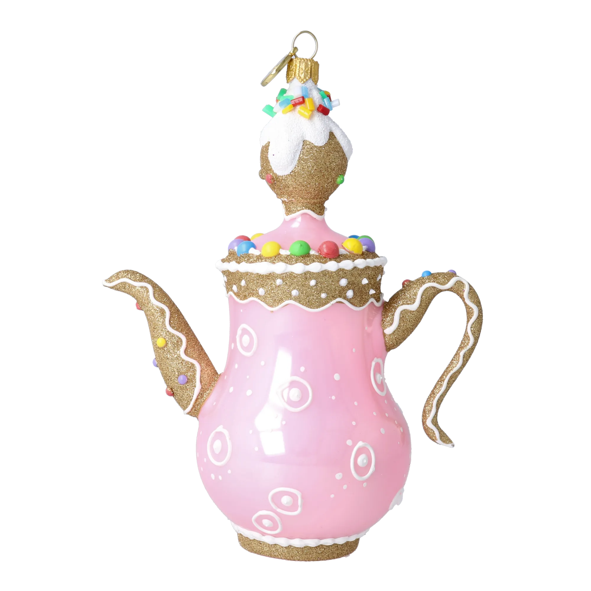 Demure Confection | Hand-Painted Glass Ornament | Blubom 2026-129