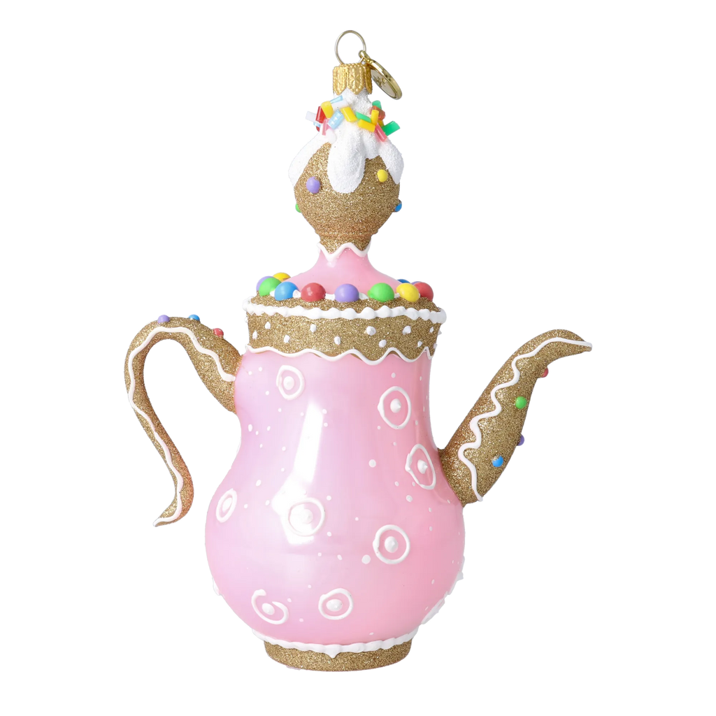 Demure Confection | Hand-Painted Glass Ornament | Blubom 2026-129