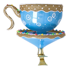 Azure Etiquette | Hand-Painted Glass Ornament | Blubom 2026-130