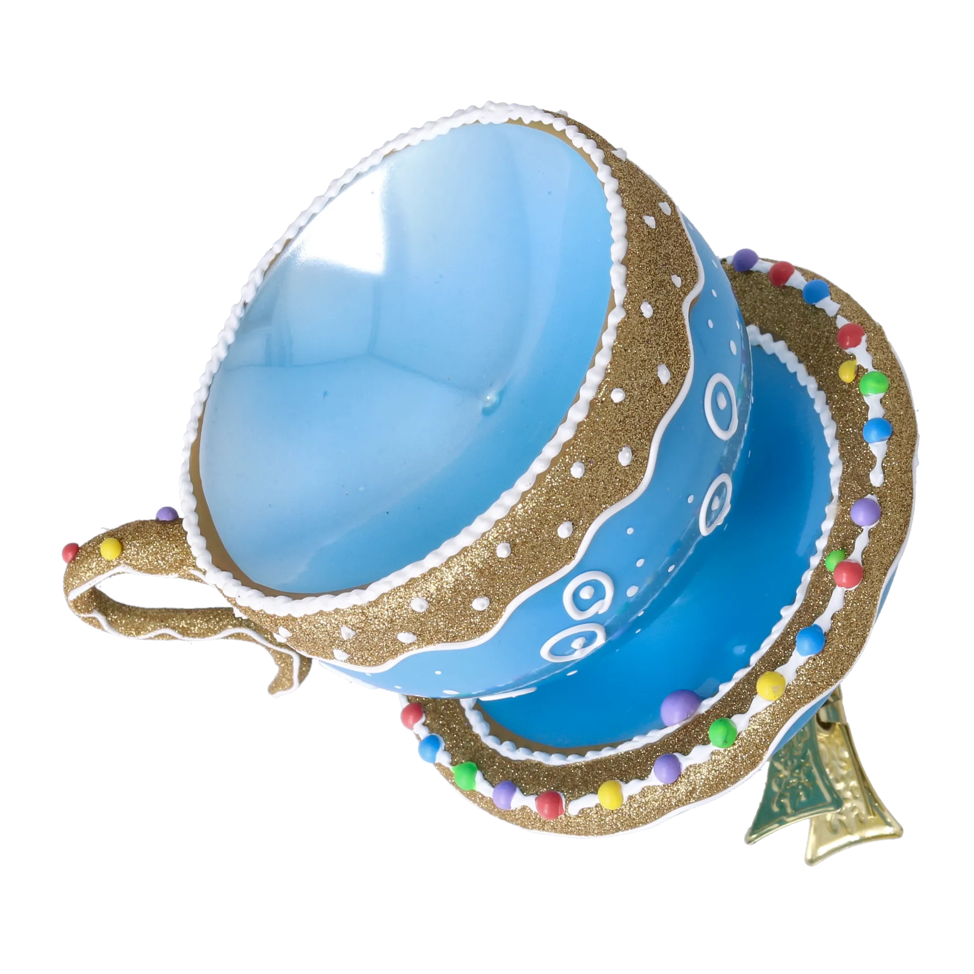 Frosted Sprinkle Cup Blowing Glass Teacup Ornament 2026-130