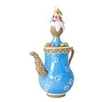 Gilded Azure Confection | Hand-Painted Glass Ornament | Blubom 2026-131