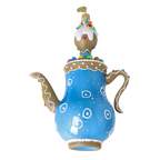 Gilded Azure Confection | Hand-Painted Glass Ornament | Blubom 2026-131