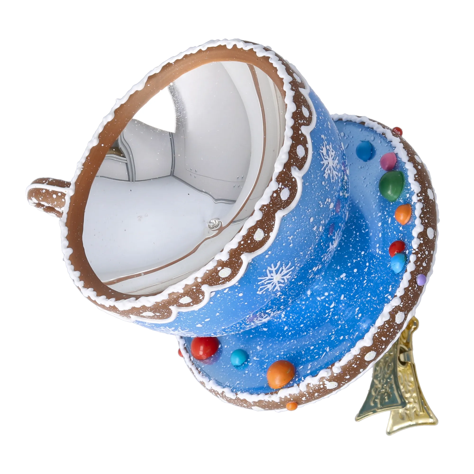 Winter Sprinkle Cup Blowing Glass Teacup Ornament 2026-132