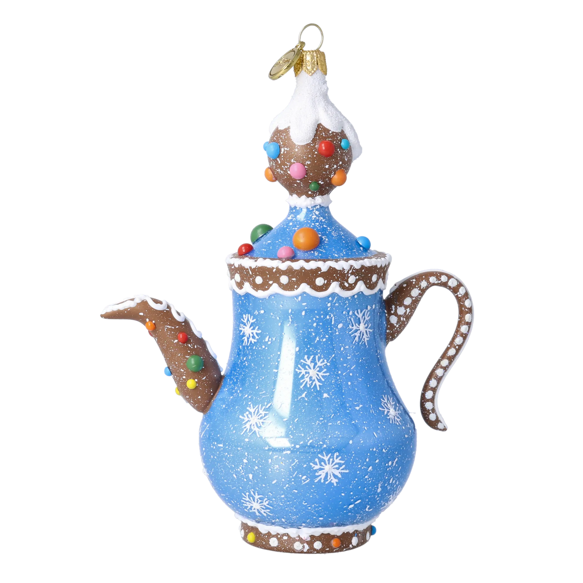 Azure Spiced Ritual | Hand-Painted Glass Ornament | Blubom 2026-133