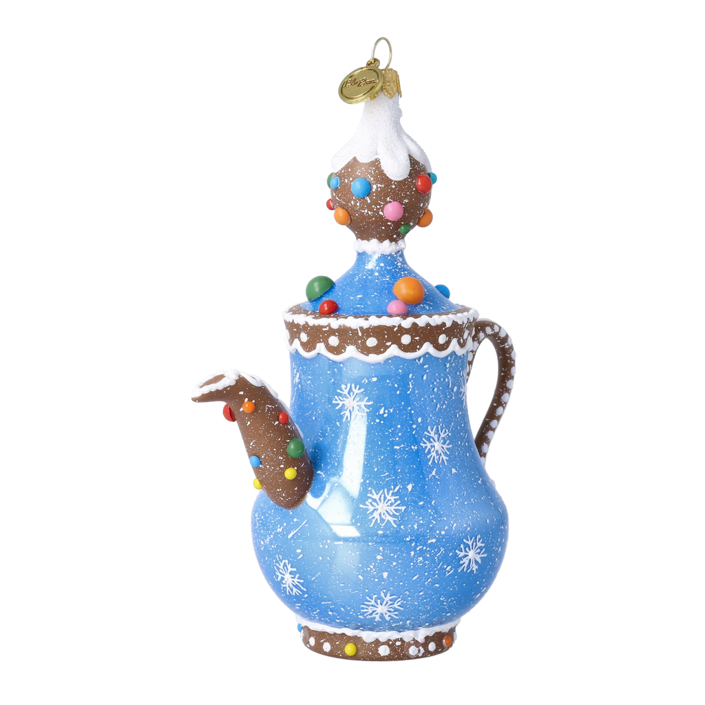 Azure Spiced Ritual | Hand-Painted Glass Ornament | Blubom 2026-133