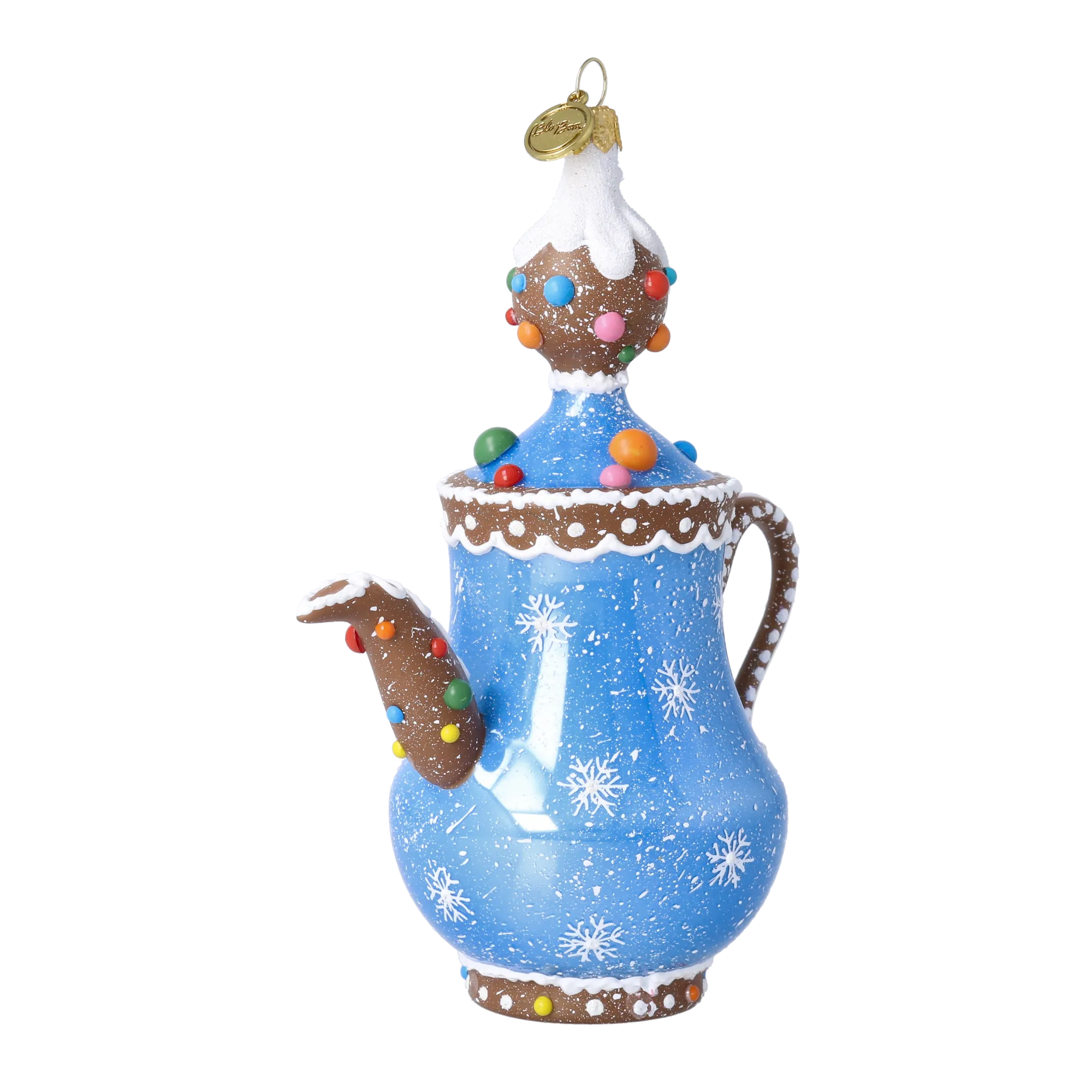 Azure Spiced Ritual | Hand-Painted Glass Ornament | Blubom 2026-133