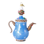 Azure Spiced Ritual | Hand-Painted Glass Ornament | Blubom 2026-133
