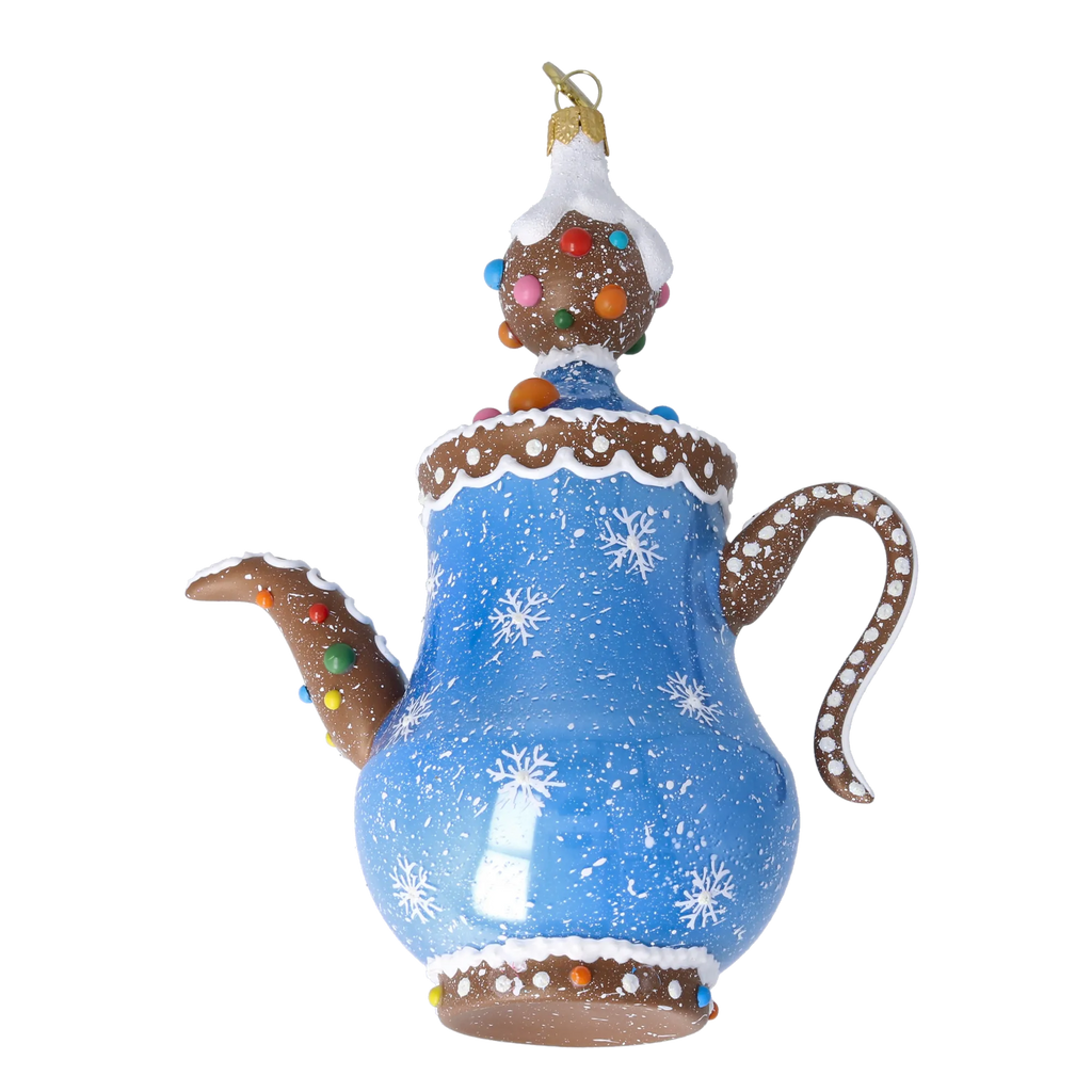 Azure Spiced Ritual | Hand-Painted Glass Ornament | Blubom 2026-133