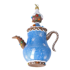Azure Spiced Ritual | Hand-Painted Glass Ornament | Blubom 2026-133