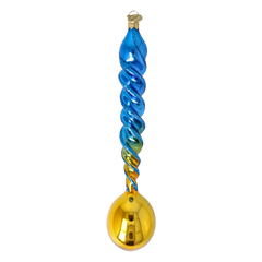 Azure & Gold Drill-Twist Drop