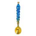 Cobalt Afterglow | Hand-Painted Glass Ornament | Blubom 2026-135