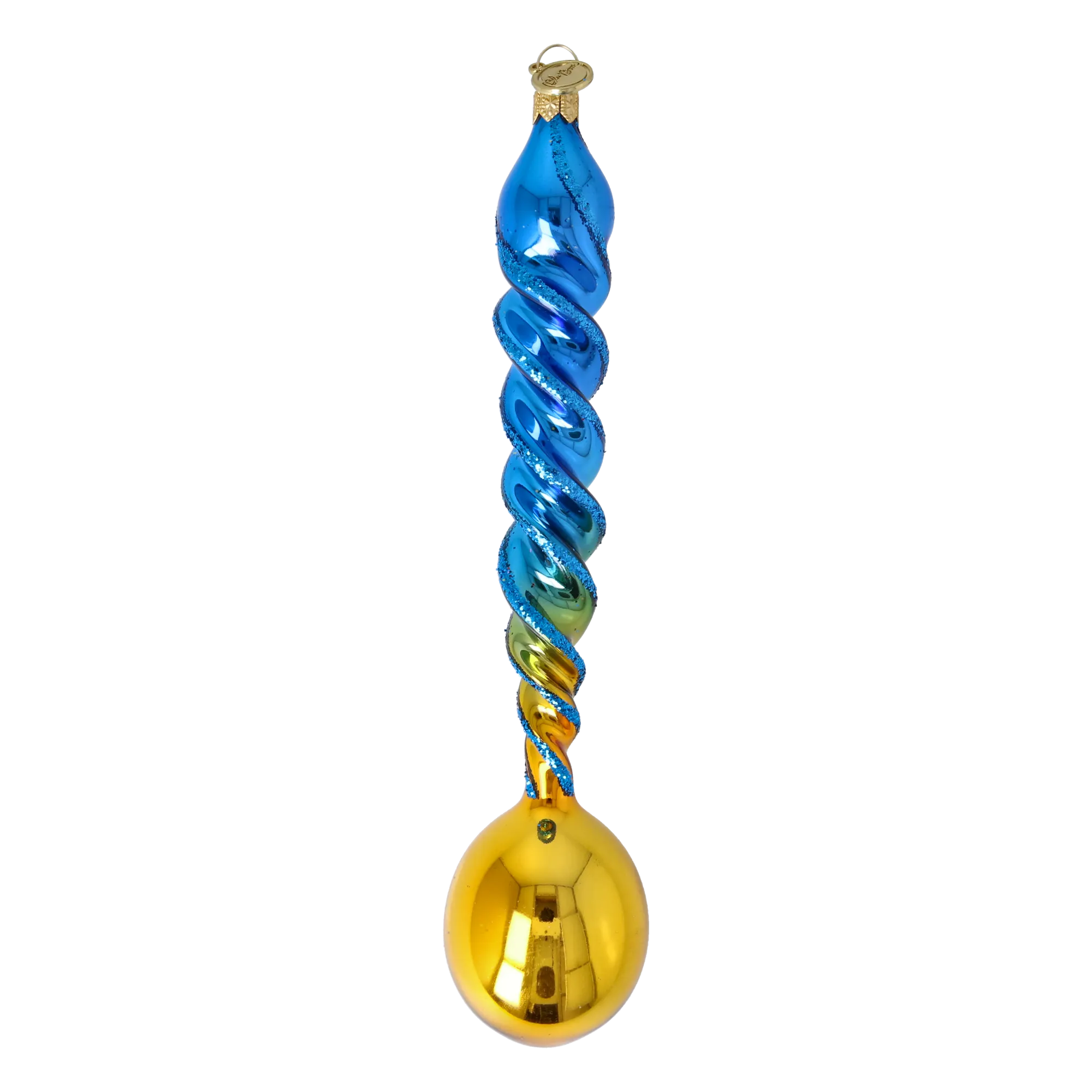 Cobalt Afterglow | Hand-Painted Glass Ornament | Blubom 2026-135