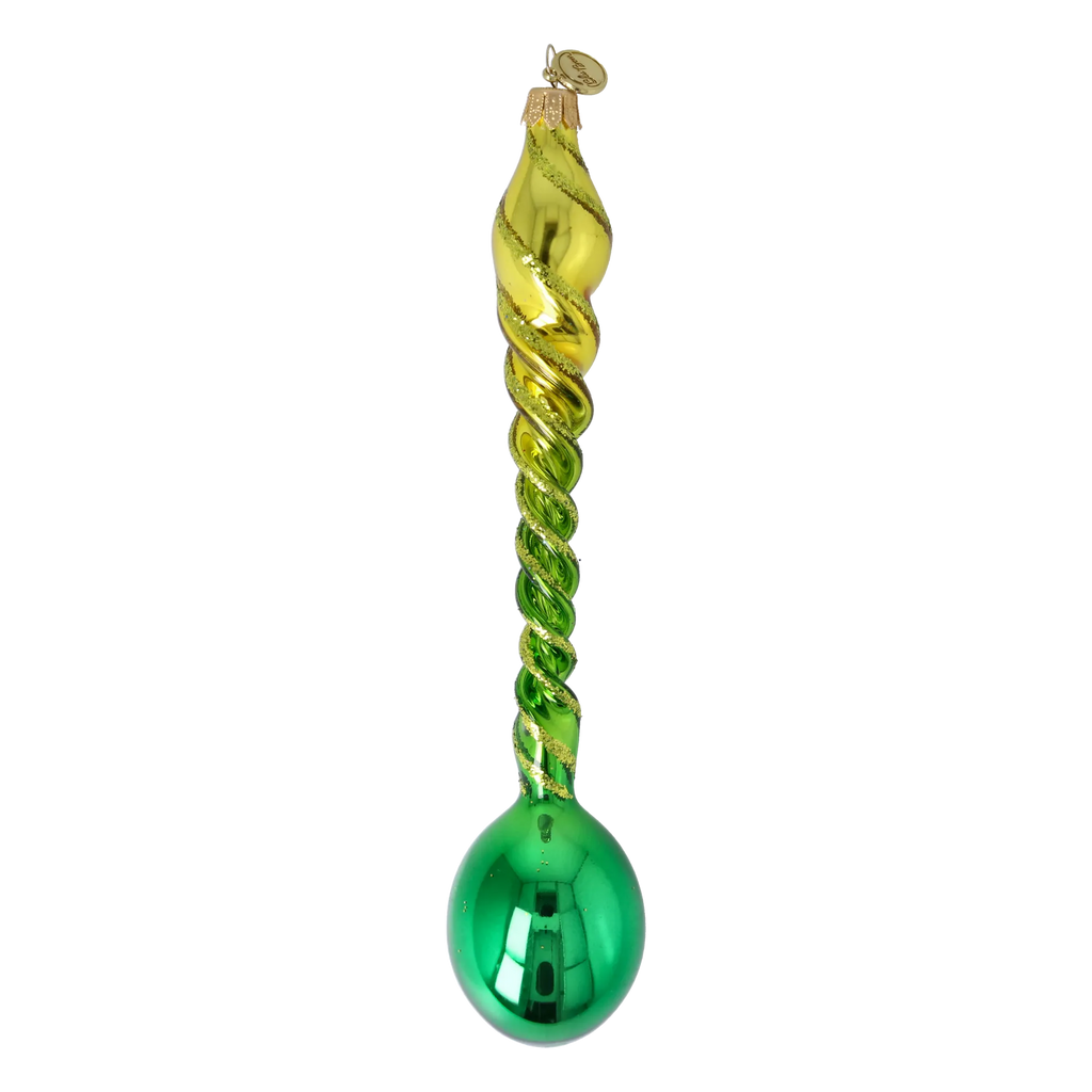 Solar Verdure | Hand-Painted Glass Ornament | Blubom 2026-138