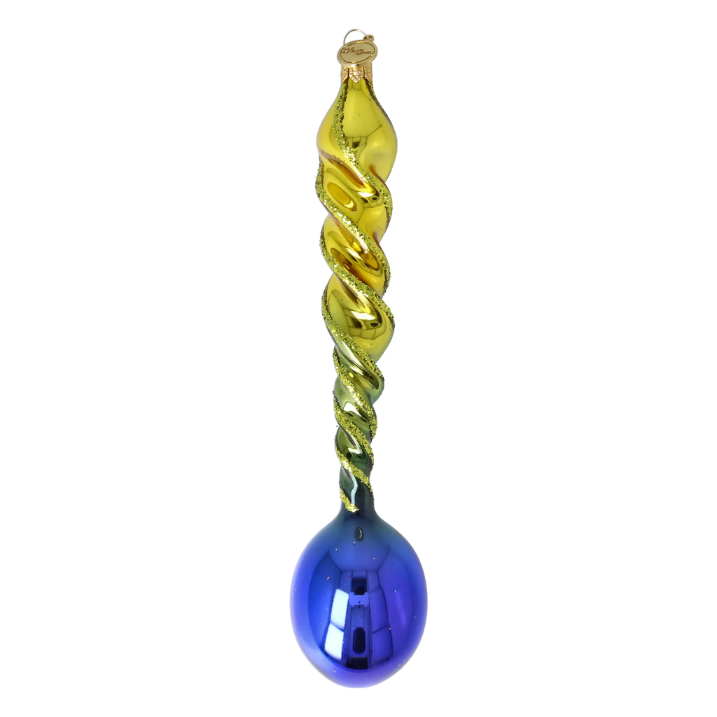 Gilded Nocturne | Hand-Painted Glass Ornament | Blubom 2026-139
