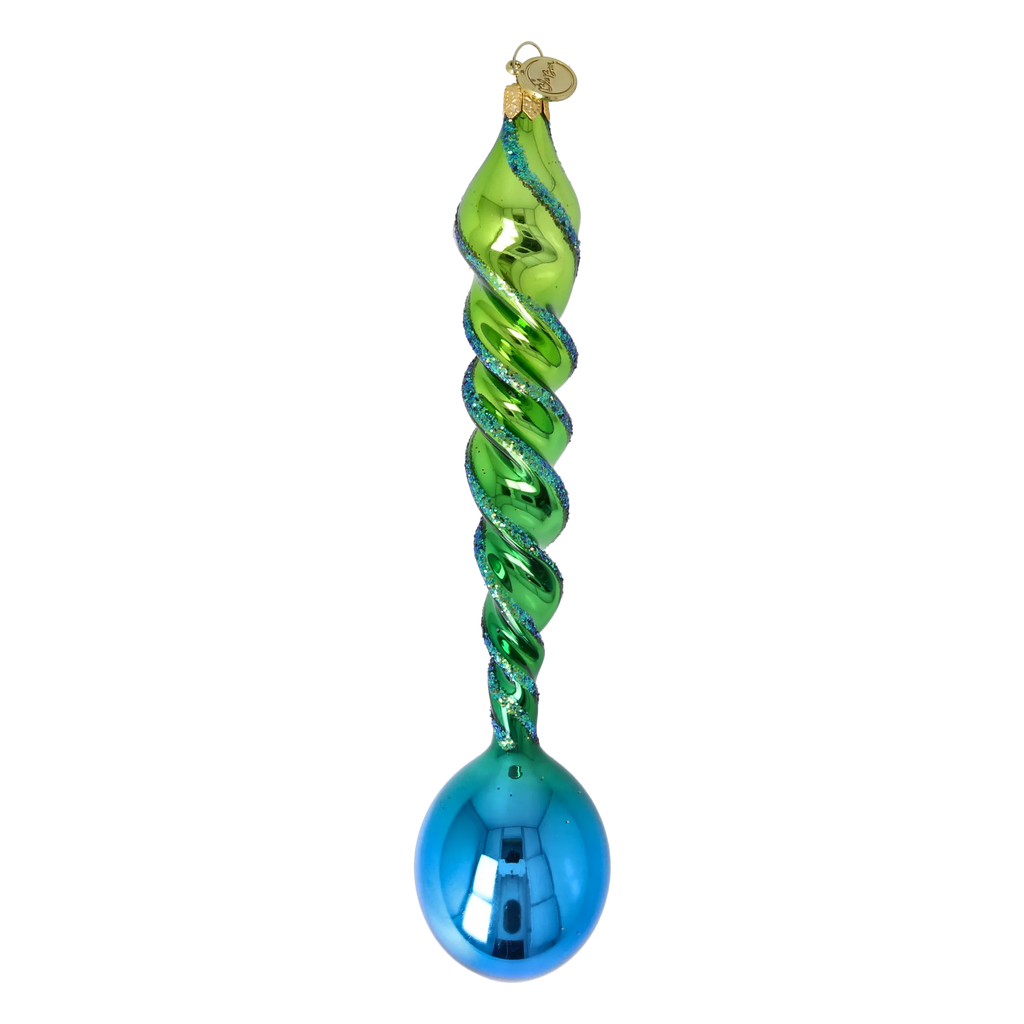 Jade Tide Silence | Hand-Painted Glass Ornament | Blubom 2026-140