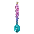 Amethyst Tide Rhythm | Hand-Painted Glass Ornament | Blubom 2026-141