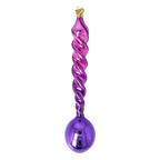 Violet Twilight Echo | Hand-Painted Glass Ornament | Blubom 2026-142