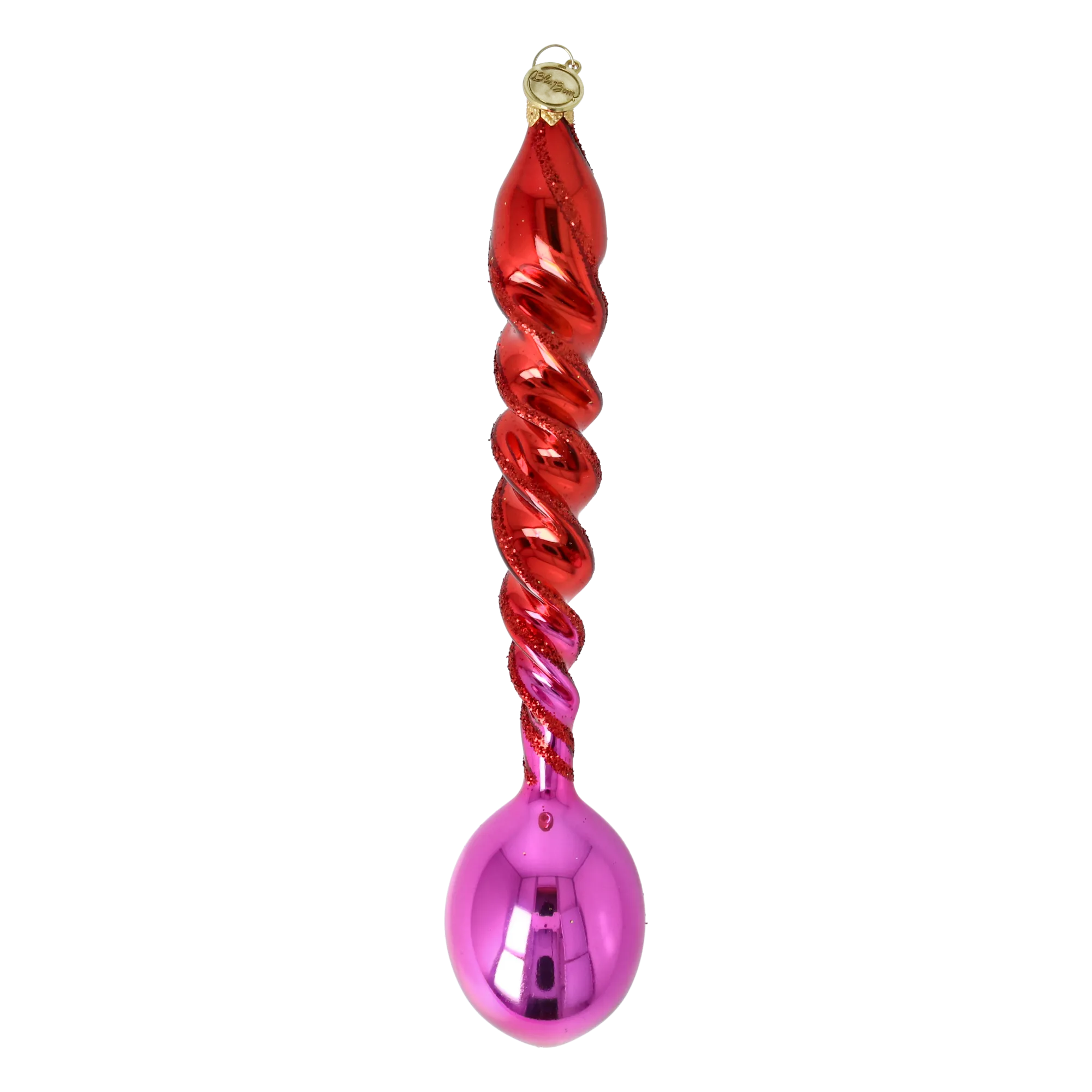Ruby Cadence | Hand-Painted Glass Ornament | Blubom 2026-144