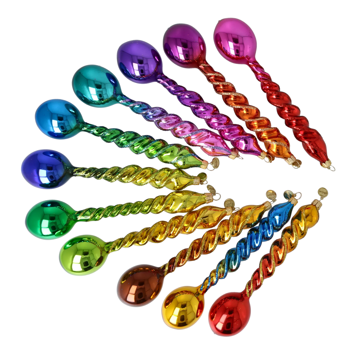 Molten Cadence | Hand-Painted Glass Ornament | Blubom 2026-145